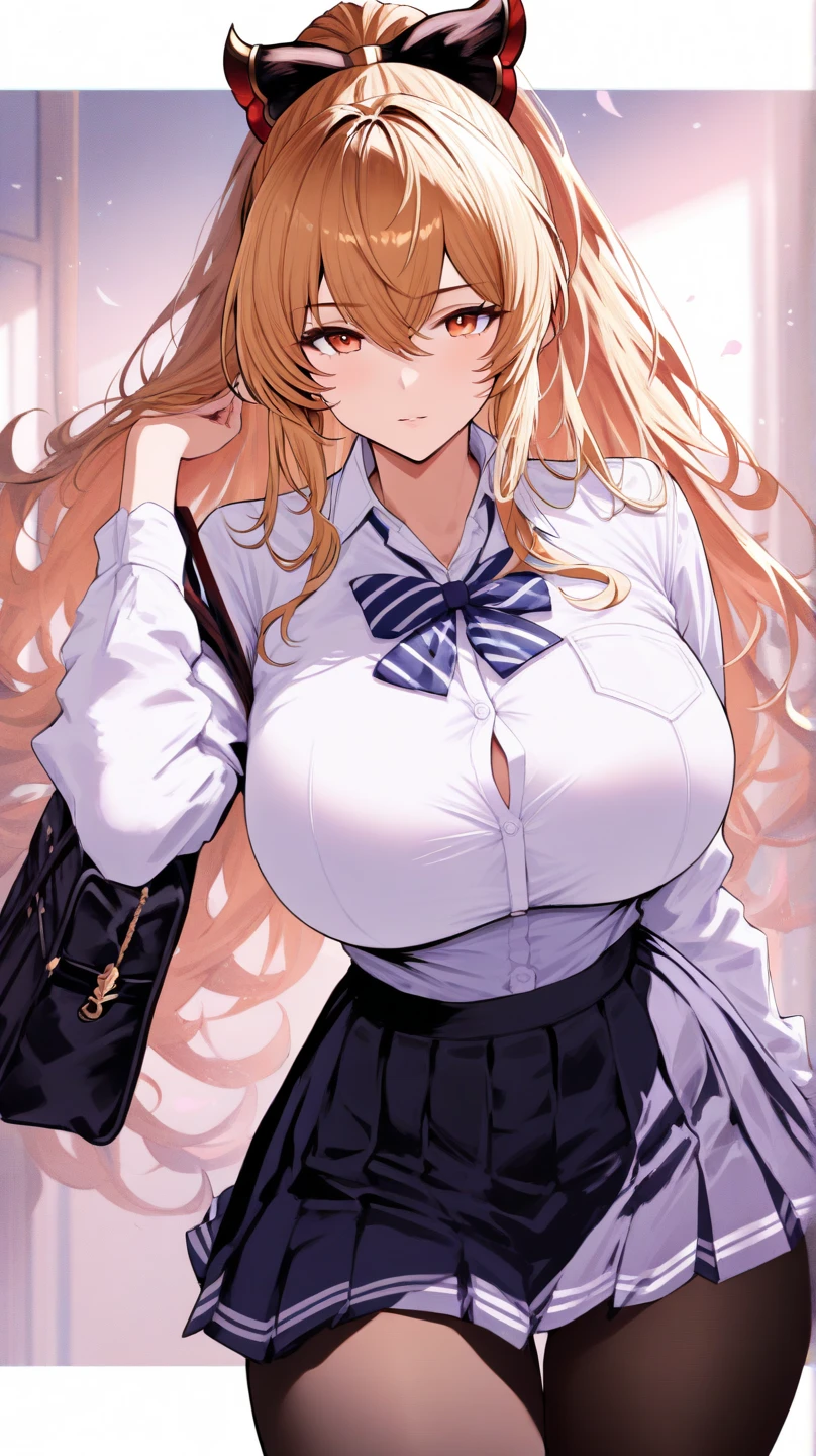 score_9, score_8_up, score_7_up, backlighting, white background,
BREAK
source_anime,
BREAK
(1girl, solo, solo focus),  noir, 
huge breasts, wide hips, narrow waist, thick thighs, very long hair, tan, blush, shy, light smile, rabbit ears, 
sweater, skirt, thighhighs, 
 