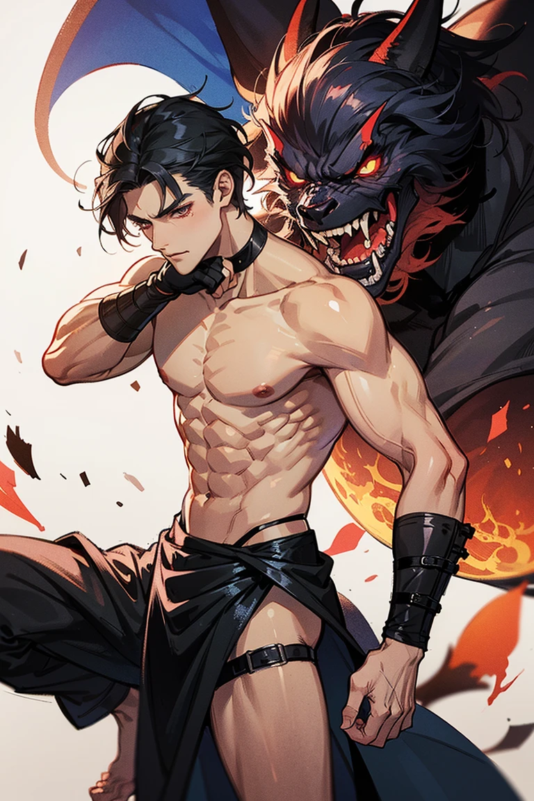 man, masculine, villain face, attractive, muscular, ((1man)), masterpiece, absurdres, best quality ,intricate details , (shiny skin, shiny body, shiny oily luster skin, shiny hair, pale skintone), Nightmare, attractive, ((muscular)), adult, one, full body Yakuza tatto, earrings, black pants, Topless , Dark aura, silver long hair, perfect detailed face, Yakuza, Red eyes, Dark Atmospher, ((MLS)), medium large shoot