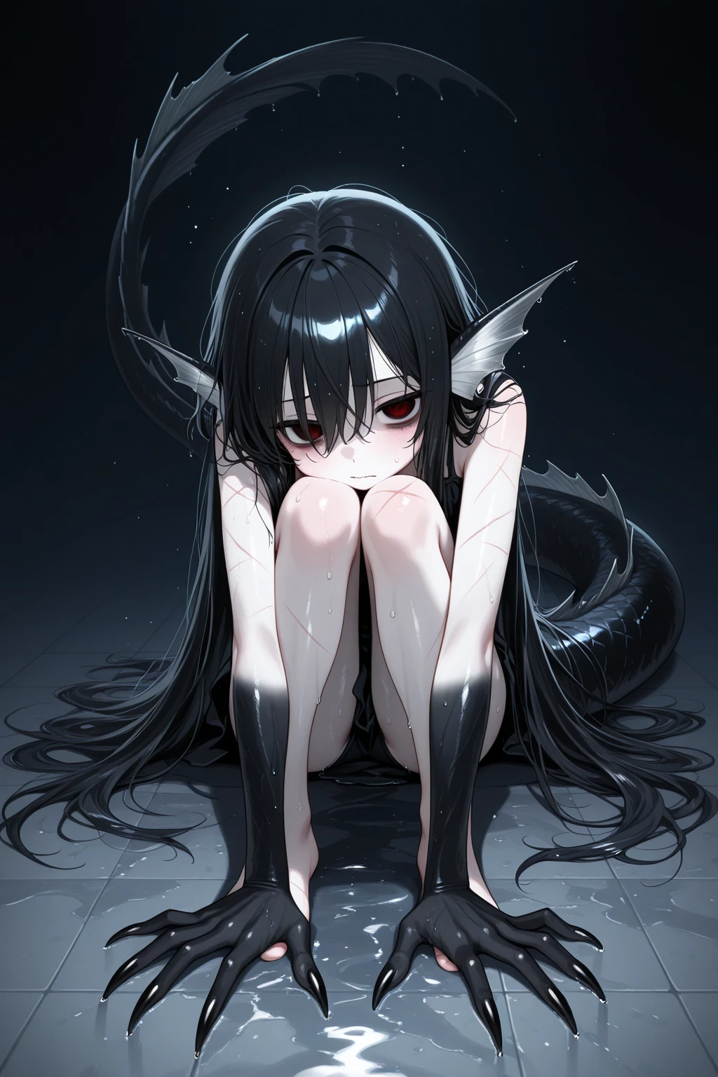 Highest quality、1 woman、6 year old beautiful girl、Young Girl、Completely naked、Long Black Hair、Tentacles、Young girl gets her vagina violated by tentacles、M-shaped legs、emphasis、A beautiful pink pussy is wet、The folds of the vagina are depicted in detail.、Sex、Anal、1 woman、Small breasts、Beautiful pink nipples、cute 、Beautiful details