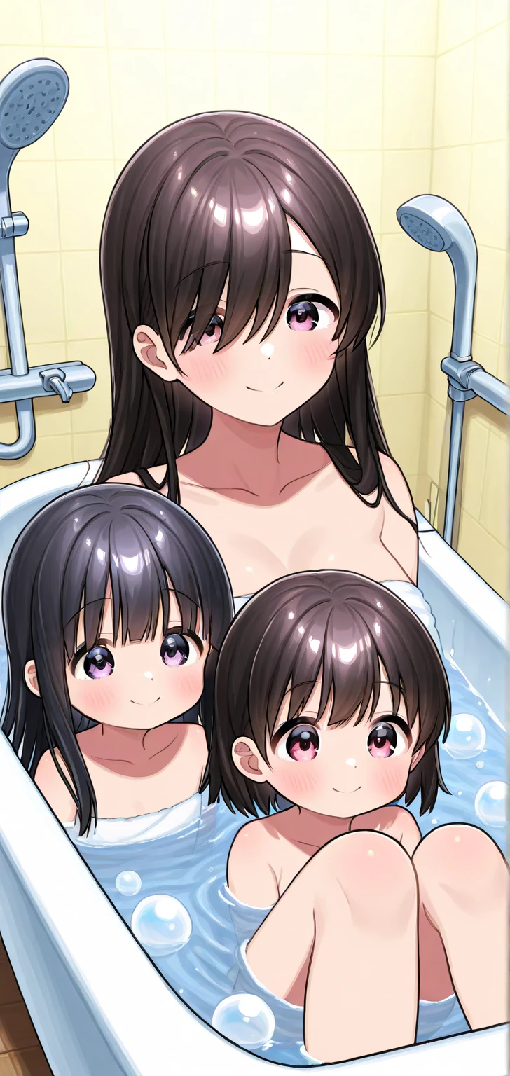 Kasumi Toyama,Band Dream!,(Mother and daughter:1.8), (Two Women:1.6),Peace of mind,peace of mind,Trance,Purple eyes,(Absurd, 8k, 4K, Tabletop, Extremely detailed:1.2), Highest quality, Perfect Anatomy,Perfect Face,Heart-shaped pupils,Being spoiled,looks happy,(big breasted mother:1.5),(A girl with very small breasts:1.5),Acme,Masterpiece Nipples,Black pubic hair,Erect nipples, (全裸のMother and daughterが向かい合って座っている:1.6), nsfw, NUDE, (In the hot spring:1.5), (Hot bath:1.4), (Sweaty:1.5), grin