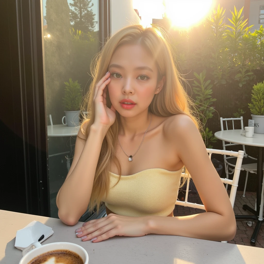 one person、Blonde、whole body photos、Yellow polo shirt、Cleavage、Green mini skirt、fun、Blonde、15 years old、whole body、slender、woman、White drool coming out of the mouth、Twin tails、 Fair skin,Super cute、Soft and Face、Brown Hair、8k resolution、Surreal、Ultra high definition、 Soft Body、A-cup small breasts((Highest resolution、8k、masterpiece:1.3))、Ultra-fine face、Ultra Fine Lips、Beautiful Eyes、double eyelid,Slender figure、I can see your thighs、Shapely small breasts、Light blue wall