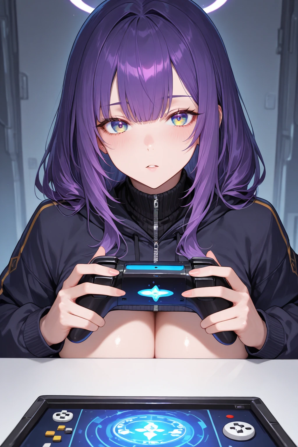 Adult, Female, Black hair, goth girl, gothic aesthetic, goth clothing, goth make up, thick thighs, medium chest, annoyed, disgruntled, sitting in gaming chair, gt racing chair, bedroom, gothic bedroom, aesthetic bedroom, Masterpiece, Accurate, Anatomically Correct, Best Quality, High Details, Detail, Super Detailed, Best detail, Perfect detail, Amazing detail, [-3, 3], perfect hands, best hands, best fingers, perfect fingers, perfect body, best body, amazing body, Looking at viewer, front facing, upper body shot,