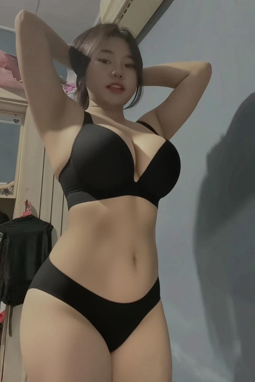 Best Quality, No Shadow Lighting, Deep Focus, Best Quality, Girl with Huge and Heavily Sagging Breasts, Severely Sagging Breasts * Room Wearing a Bandeau, Standing Barefoot, Detailed Hands, Detailed Feet, Big Astocks, Masterpiece, Best Quality, Ultra Detailed, Fine Detailed Eyes and Detailed Face, Neat Low Bun Black Short Hair, Buttocks, Heavily Sagging Big Breasts, Seductive, Full Body, (Mature Women, Milf: 1.1), Big Ass, Milf, (Front View Photo: 2.5), (Side View Photo: 2.5), (Rear View Photo: 2.5), Standard 3-View Works,