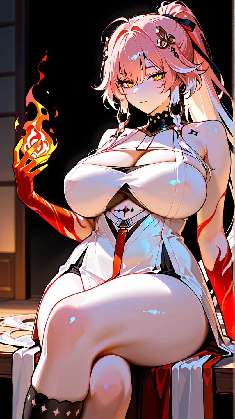 Sexy dressed woman casting blast spell to destroy city, fire rune, fire ball, fire dragon flying above, fire magician, goddess of fire, detailed fantasy art, fantasy art style , break beautiful ancient flame witch, queen of flames and explosive flames, fantasy art behans, beautiful heavenly magician, bewitching magician, shiny floating flame shards, red crystal, dazzling flame sparks, flame strands, blizzard, flame wind blowing hair, break otherworldly beautiful, flame crown, detailed clothing, burning aura, burning face, tall body, mature body, seductive body, huge breasts, detailed Beautiful face, detailed glossy eyes, detailed skin, full body break, detailed, realistic, 4k highly detailed digital art, octane rendering, bioluminescence, BREAK 8K resolution concept art, realism, mapper studio, masterpiece, highest quality , official art, illustration, Ligne Claire, (cool_color), perfect composition, absurdity, fantasy, focused, rule of thirds