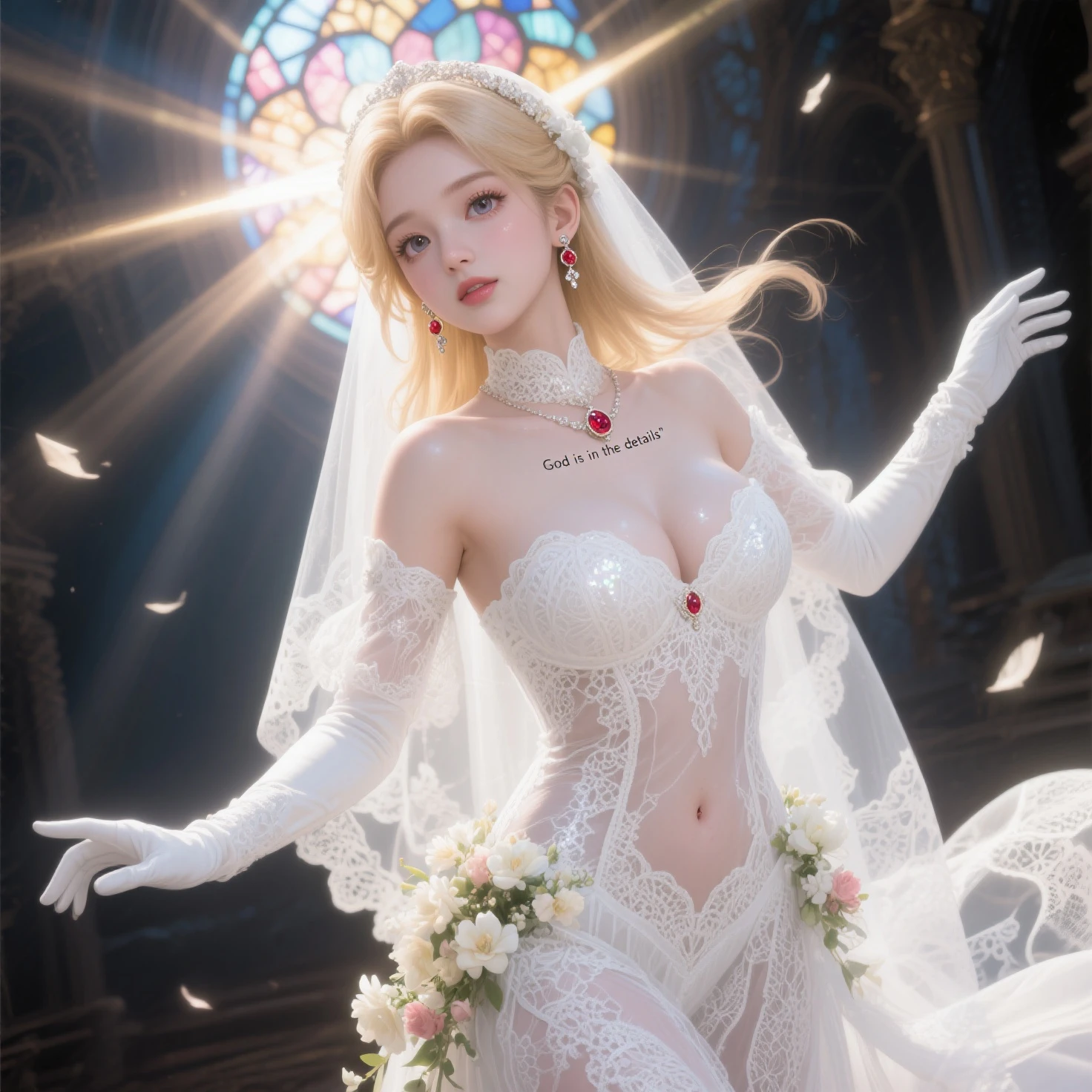 Green plateau、Ancient Greek ruins where only a cylinder remains in the distance、In front of the fountain、行走、8K、realphoto、超A high resolution, Master Parts, Best Quality, nffsw , cinematic images,Lovely girl、ann、18year old、Anglo-Saxon、二重まぶた、drooing eyes、Very big eyes、eye shadow、long lashes、 ighly detailed , a blond、Straight short hair、 Sweet look 、ssmile、Charming gaze、Gentle gaze、thin lipss ,Beautiful nasal muscles、the tip of the nose is small,a very beautiful woman、long limbs、bare-legged、 Very clear shadows , jewely , A sexy , A detailed eye, very intricate, shiny skins , Perfect Brilliant, Perfect Lighting, Dramatic shadows ,White tiara on head、Greek see-through white dress、Big white angel wings from behind the back、White bouquet in both hands、