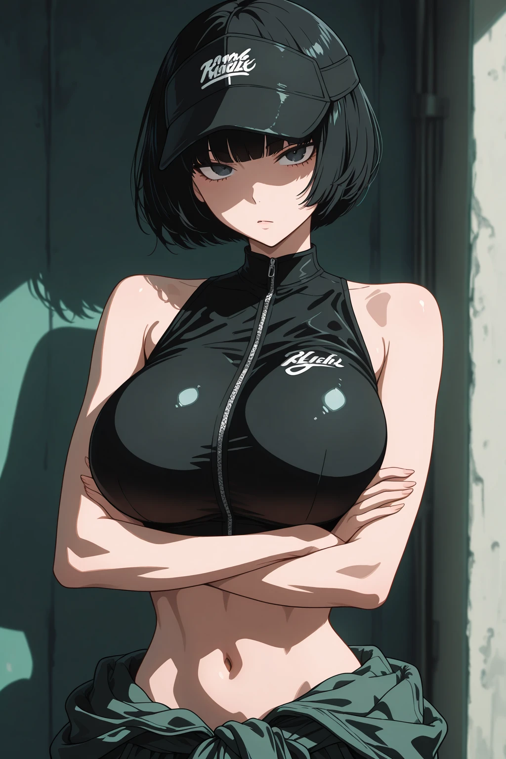 gigantic breasts,bursting breasts,cleavage cutout,cute smile,shy,walk around city ,masterpiece, best quality, 1girl, mii, blonde hair, short hair, blue eyes, earrings, necklace, dark skin, bikini, large breasts, cleavage, upper body, smile, sketch, looking at viewer, ,wear sun glasses