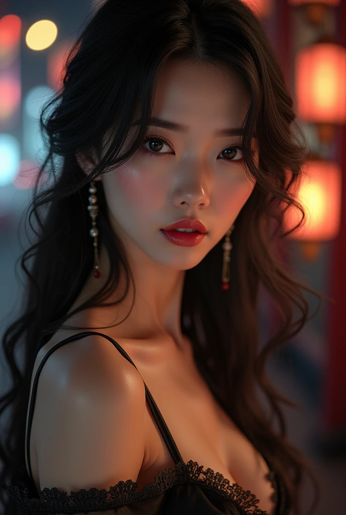 (masterpiece, Highest quality, Beautiful quality, Realistic, View your viewers, Detailed lighting, Highly detailed skin, Very fine hair, Highly detailed teeth, Shadow, 8k:1.2), (Women's photos, One girl:1.2), Close-up photo with focus on face、