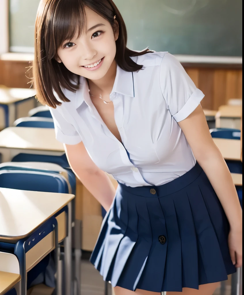 masutepiece, Best Quality, japanaese girl,1girl in, 8K, Raw photo, top-notch quality, masutepiece, nffsw:1.2, exceptionally detailed RAW color photo, professional-grade photograph, (Realistic, Photorealistic:1.37), (highly detailedskin:1.2), Ultra-high resolution, (lenz 50mm), (F/1.2),Exquisitely Detailed Eyes,Staring at the viewer,
break
With 1 girl (Many elderly people:1.4), Beautiful face, kawaii,(Smile:1.05),(20yr old, Large breasts, wide-hips,Straight hair, (Short hair), Black eyes, white fine skin,small mouth, high cheekbones (Definition), Sexy Pose,(Leaning forward:1.3),(The to the FW:1.1),White panties、Korean Idol、Nogizaka Idol、hposing Gravure Idol、Adults、女優、(masutepiece, top-quality:1.3), (Ultra detailed 8K cg:1.2), (hyper realisitic:1.35), (Photorealistic:1.45), (Realistic:1.4), Cowboy Shot,
1 beautiful Japanese girl, 22 years old, super model, Japanese Idol, __expression__, Large breasts, (sitting on the desk:1.1), (School uniform:1.4), (Spread legs:1.2),
(School classroom background:1.1),