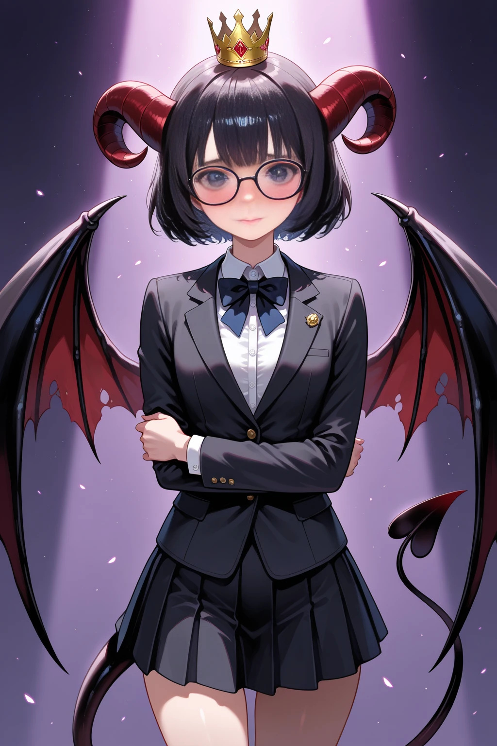 masterpiece, (textured skin), best quality, gorgeous beautiful girl, (a female devil),,detailed clothes,large breasts,narrow waist,, (beautiful face), cinematic lighting, (fantasy anime art ),