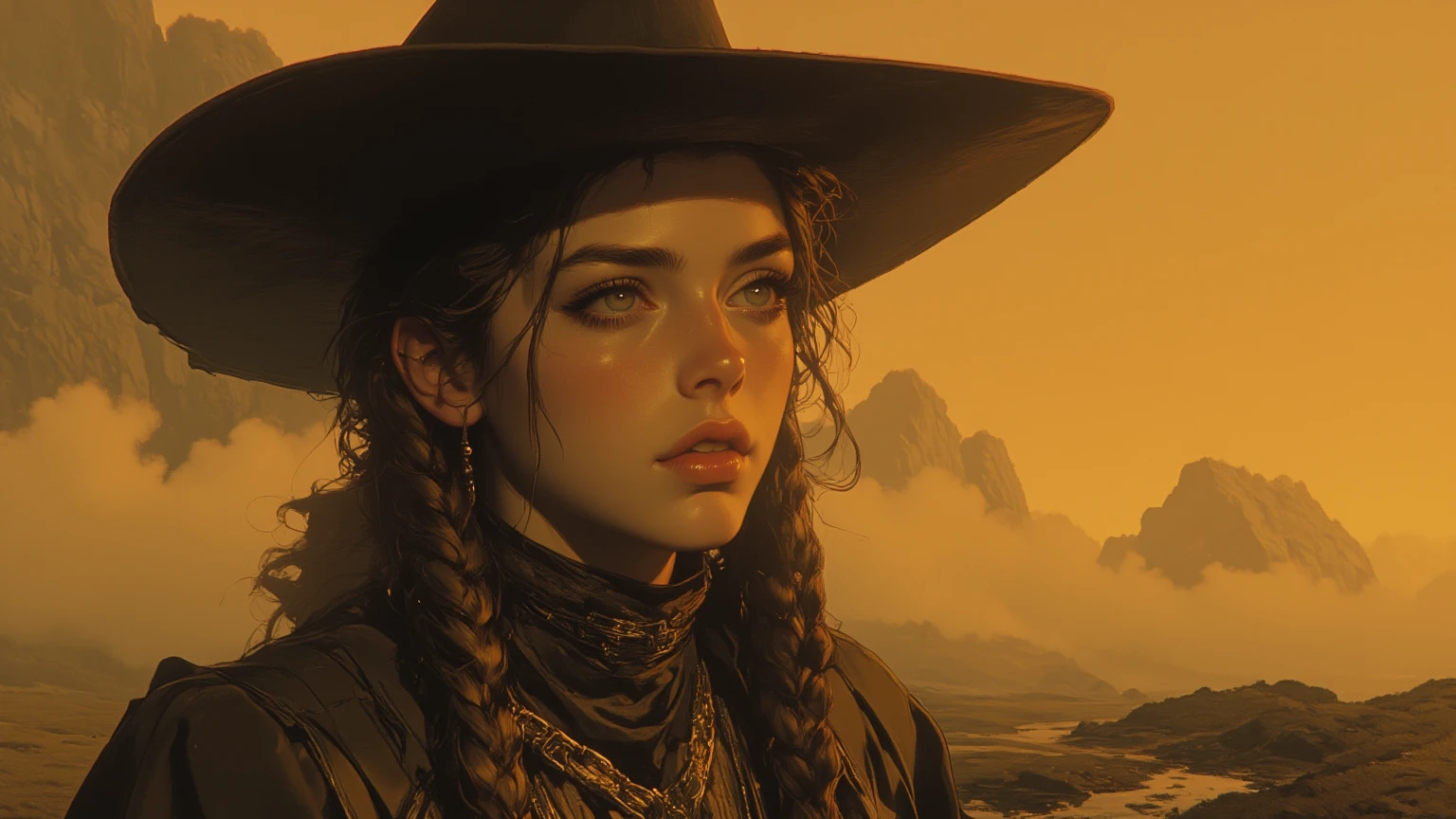 <lora:PathologicStyle:1>, woman sitting in a field , pathologic style, painting