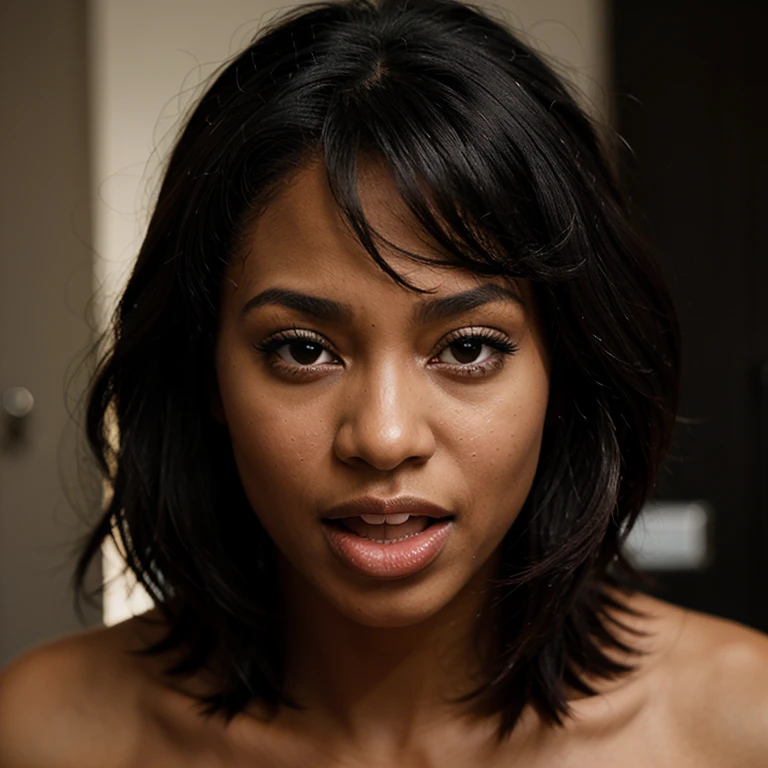 Kerry Washington in a movie theater completely naked and smiling