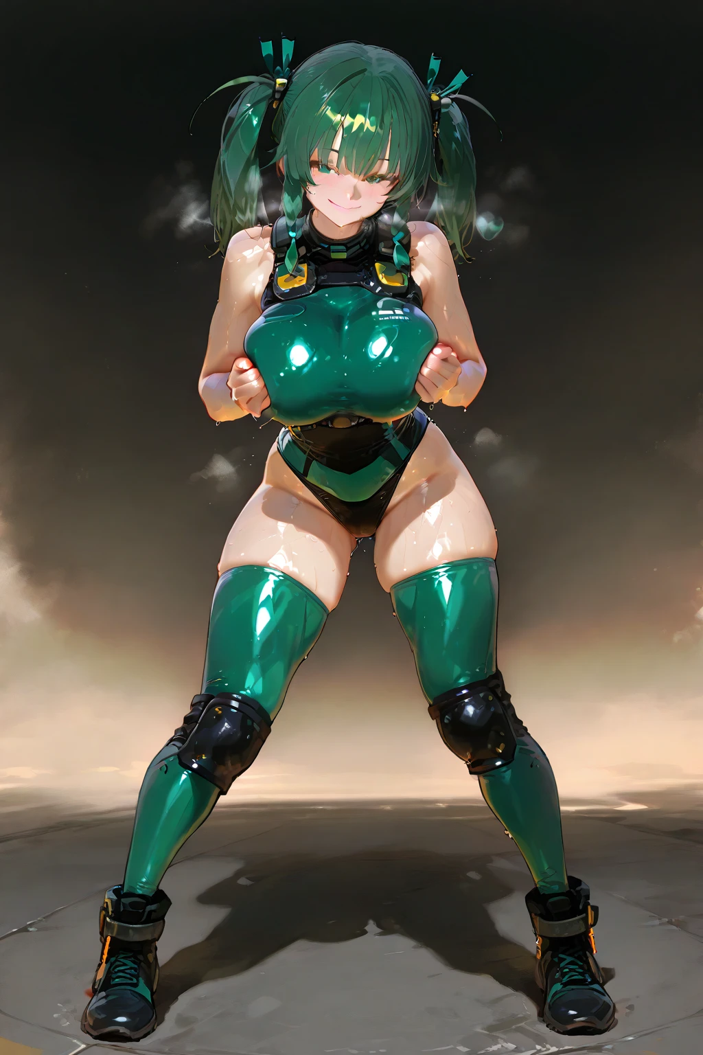Vonzy (vonny felicia), (CLOSE UP UPPER BODY,SOLO),(LONG STRAIGHT HAIR), ((WEARING OUTFIT MECHA (RED NEON),GREEN SNINY),MECHA ARMOR,VIPER VALORANT MECHA CROPTOP:1.5)),(CURVY PERFECT BODY SHAPE:1.5), (SWEATY GLOSSY BODYSKIN:1.5), (LOOKING AT VIEWER:1.6), (BACKGROUND FUTURISTIC SPACE STATION:1), (PHOTOREALSITIC:1.4), (ULTRA-DETAILLIERT), (TOP-QUALITY), (BEST SHADOWS), BRIGHT LIGHT IN ROOM, HYPER TEXTURE, (4X MSAA), ((UNREAL ENGINE 5 RENDER)), PHYSICALLY-BASED RENDERING, ULTRA HIGHT DEFINITION, 16K, 1080P.