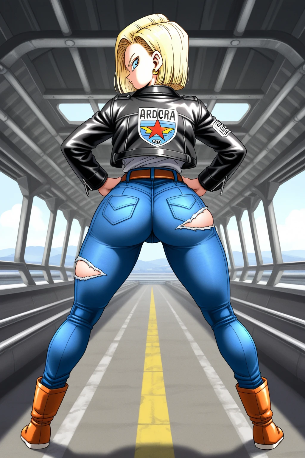 Best quality, two people, one man and one woman, man standing behind woman, woman voluptuous with big hips and muscular thighs and a giant ass, she wearing sexy shorts, man muscular, he's grabbing and groping her big ass as they walk, ass groping, ass squeezing , POV from the side, view from side, she looks mad