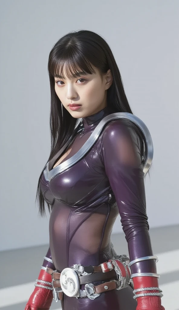 ((Best quality)), ((masterpiece)), (detailed:1.4), 3D, an image of a beautiful cyberpunk female with a cape, HDR (High Dynamic Range),Ray Tracing,NVIDIA RTX,Super-Resolution,Unreal 5,Subsurface scattering,PBR Texturing,Post-processing,Anisotropic Filtering,Depth-of-field,Maximum clarity and sharpness,Multi-layered textures,Albedo and Specular maps,Surface shading,Accurate simulation of light-material interaction, Purple Neon suit, Perfect proportions,Octane Render,Two-tone lighting,Wide aperture,Low ISO,White balance,Rule of thirds,8K RAW,