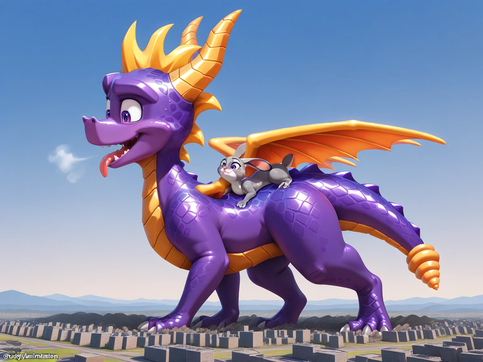 full body, ,  overflow, , , horned humanoid, horn, ganyu (genshin impact), female/ambiguous, female, duo, clothing, blue hair, , white , Bowser (super mario bros), comic, castle, 