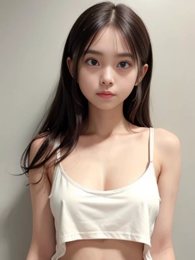 japanese, linda, small, baby face, realisitic, top, calcinha colorida, 12 year old, selfie, em casa, corpo todo