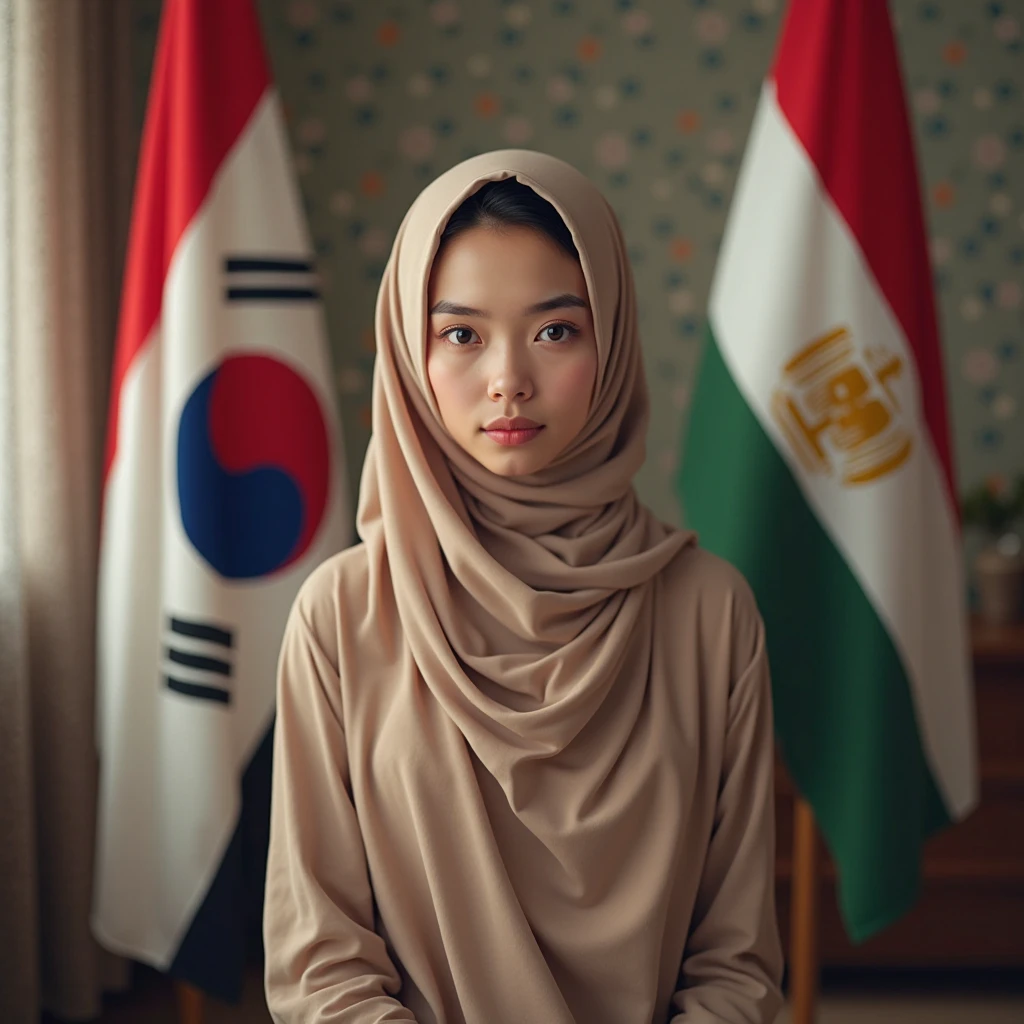 A woman wearing jersey selangor and wearing hijab
