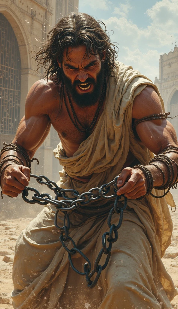 Samson chained in ancient times 