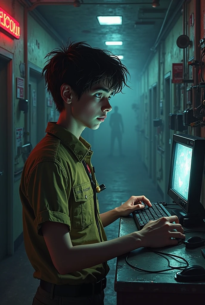 Cyberpunk neon toddler realistic face nature little boy.