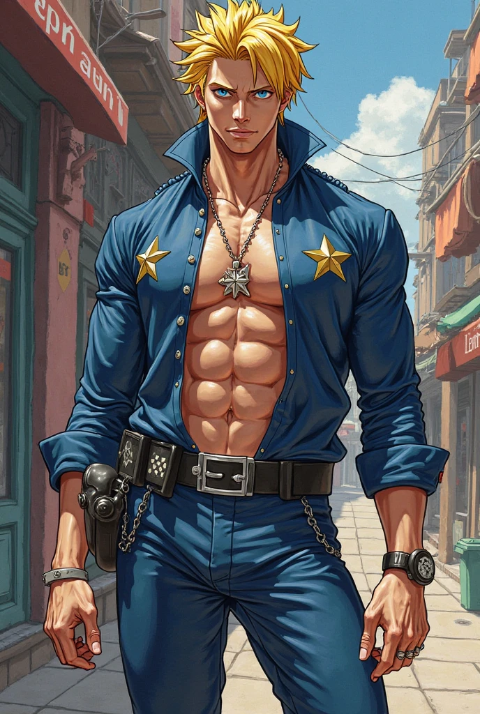 1boy, bikini, Tight muscles, Broad shoulders, Handsome and old, Tiny underwear, Sexy, sex, Guy, Gay, Sea, police jacket, black sunglasses, red hair highlights,