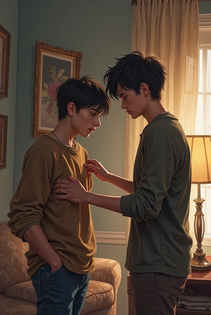 two men kiss