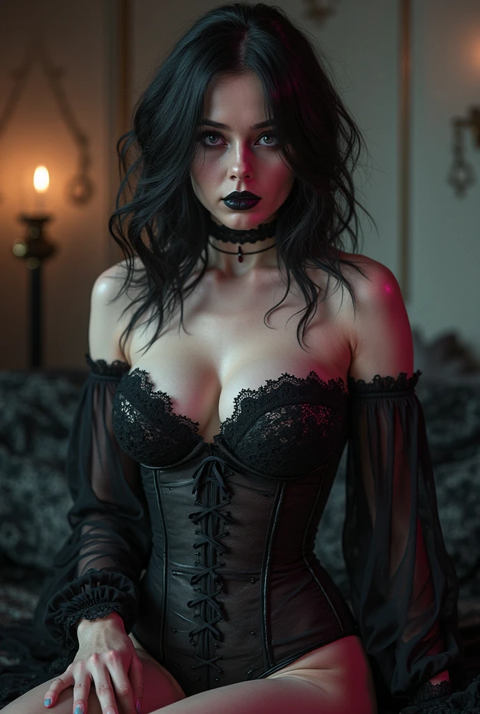 Goth girl doing anal