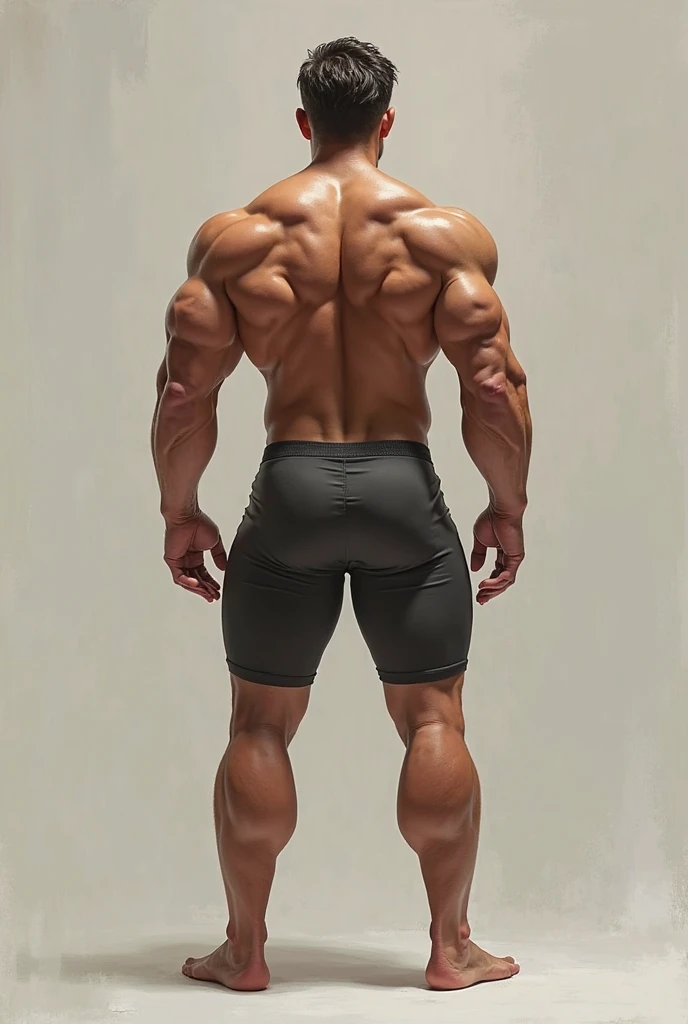 Back view of a well-built man