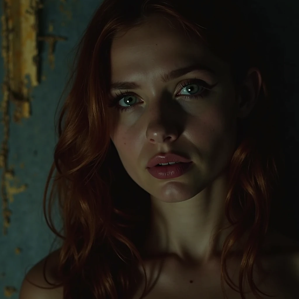 Image of the face of Namy, the red-haired pirate character from One Peice, if she were human