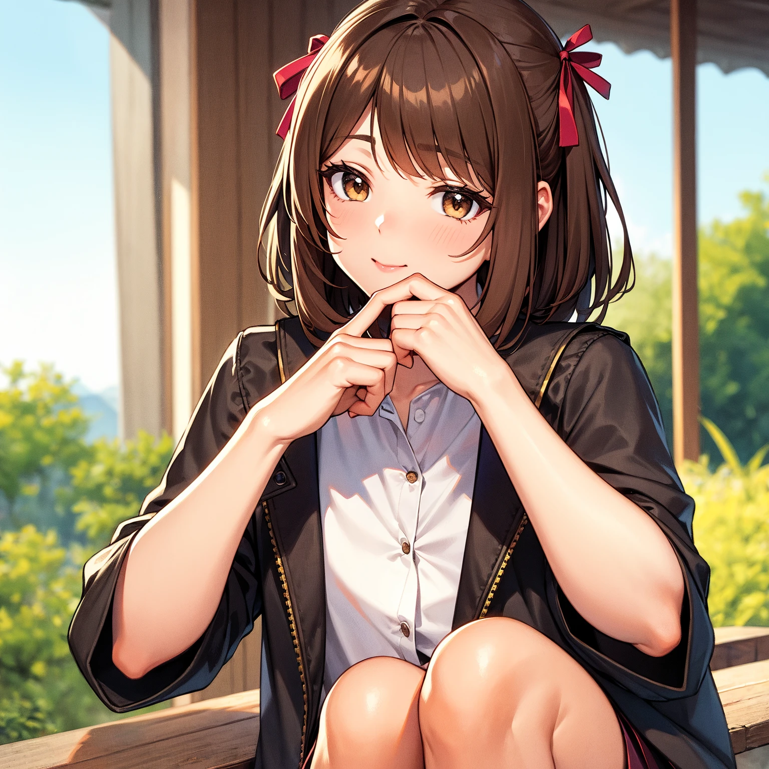High Definition, 8k, cara detallada, culo enorme, agarrando su culo, mostrando su culo, agachado, Ochako Uraraka from My Hero Academia, deep brown eyes, ((lenceria transparente rosa)), spa, (pechos grandes)), delgado y delgado, Cuerpo de proporciones iguales, ((centrarse en su culo)), Vista trasera, cuatro dedos y 1 pulgar, ((2 manos)), By the chestnut, hermosa sonrisa, sonriendo al espectador, mejillas sonrojadas,