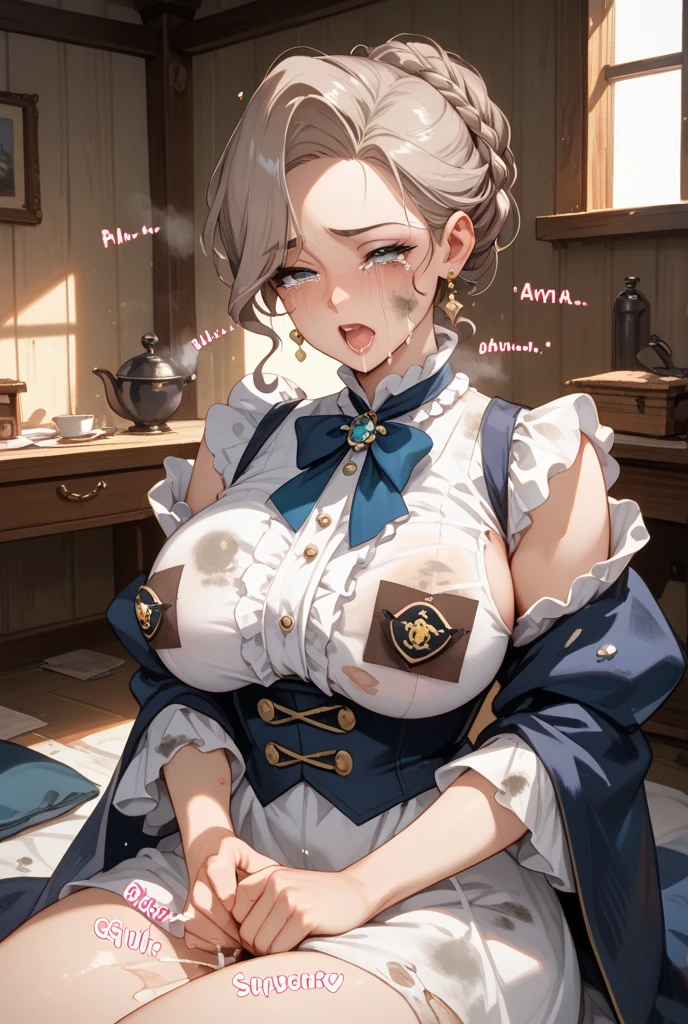 score_9, score_8_up, score_7_up, score_6_up, score_5_up, score_4_up, rating_explicit, BREAK, breast sucking <lora:ingrid-pdxl-nvwls-v1:0.75> sumingrid, bangs, hair flower, hair ornament, braided ponytail, large breasts, green bow