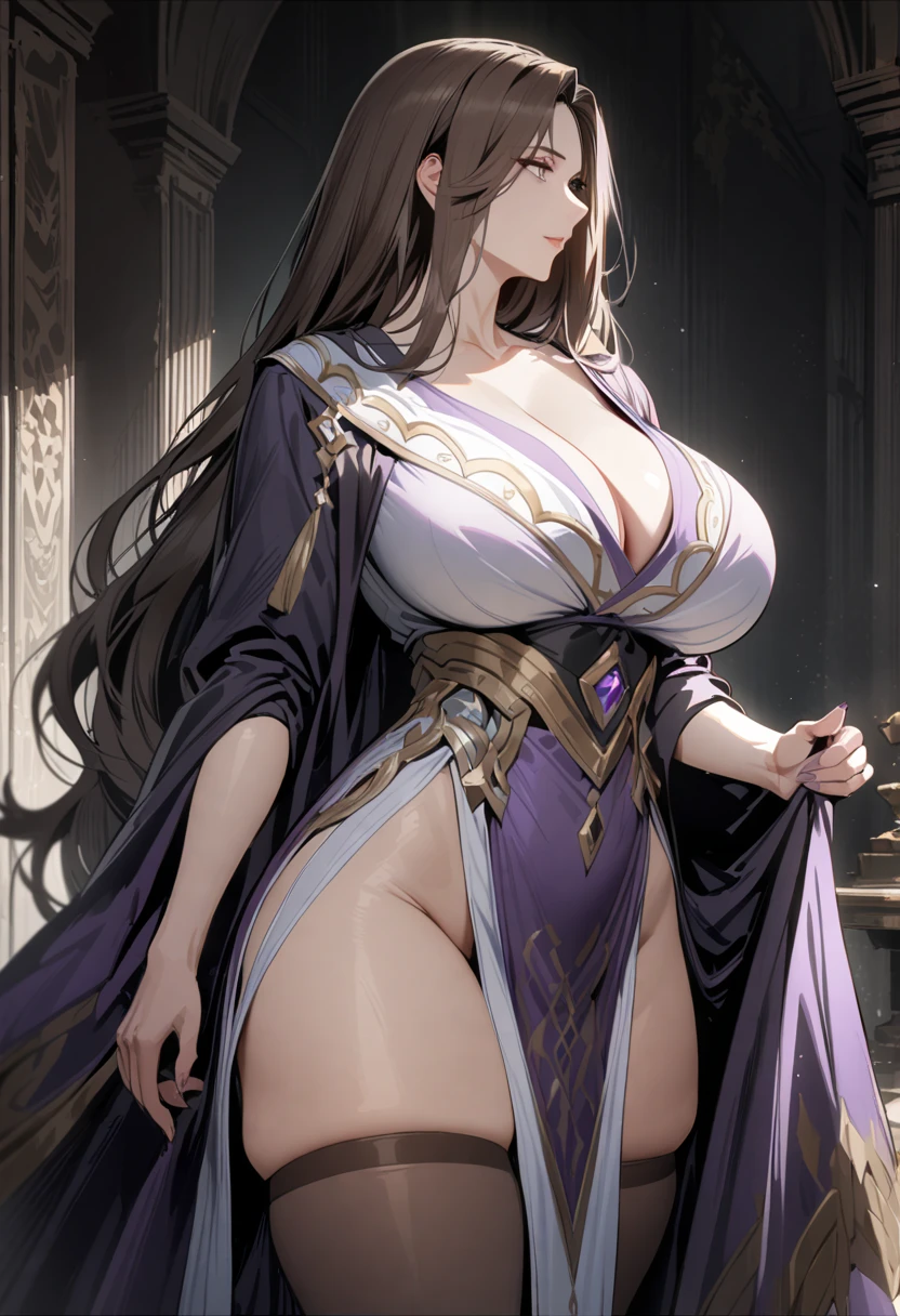 (masterpiece, Highest quality), detailed, 1 person, ((Character Concept Art)), ((Character Design sheet, same characters, front, ~ side, return)), whole body, Body completed, 1 female, 1 person, detailedな顔, Character Design sheet,whole bodyesbian, Highly detailed, ((Character Sheet, Character Design)),Many parts, White skin, Angel Wings, Long purple hair, Angel Costume, Feminine, Divinity,, feminine, Woman Angel, Curvaceous,