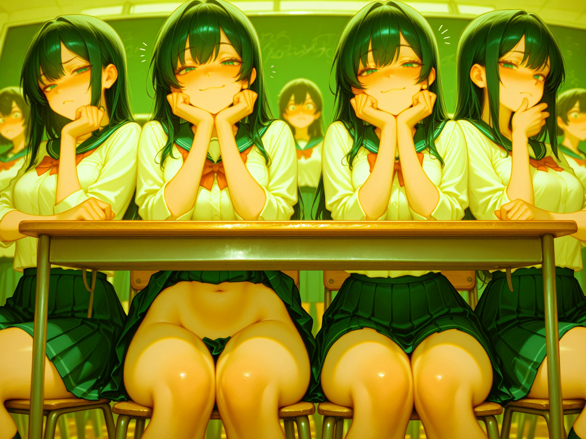 ((Happy Crowd (tits) Spread legs nudist))、((((naked)))) Squat Physical Exam, beautiful legs、Short-haired girl