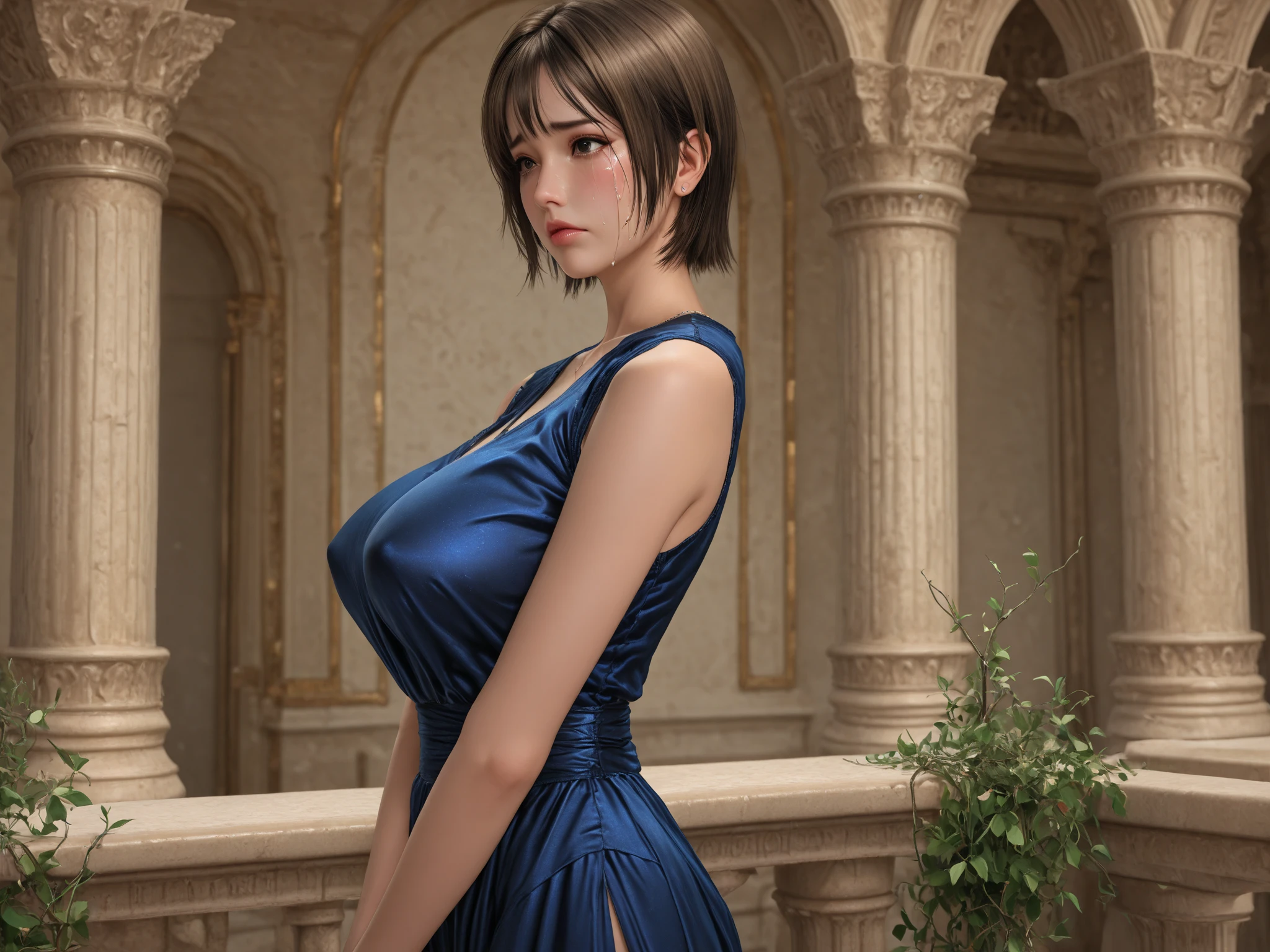 ((Best Quality, 8K, Masterpiece: 1.3)), 1girl, Slim Abs Beauty: 1.3, (Hairstyle Casual, Leaky Big Breasts: 1.2), Dress: 1.1, Super Fine Face, Delicate Eyes, Double Eyelids, Smile, Home