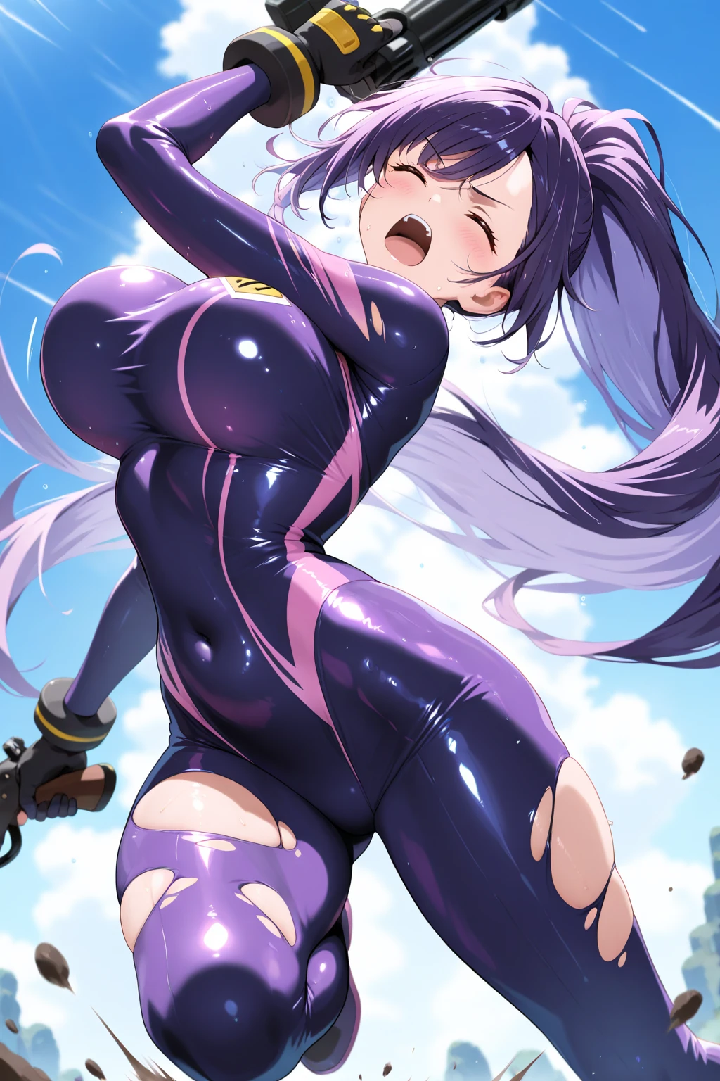 (masterpiece:1.3),ultra-detailed, best quality, extremely detailed, 8k, high res, realistic, 1girl, 18yo, beautiful girl,BREAK,(Hero Suit,Bodysuits,Tight suit:1.7),(One big breasted girl:1.5),BREAK,,(Nipples:1.6)BREAK,(bodypaint,body painting:1.5),(navel exposed:1.4),(blush:1.3),BREAK,(rolling eyes,half closed eyes,narrowed eyes:1.4),(open mouth,tongue out:1.5),(White fluid on chest:1.6),BREAK,ultra detailed,realistic, photo-realistic, beautiful natural lighting, beautiful deatailed shadow, beautiful intricate composition,