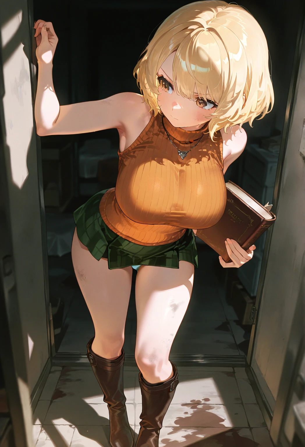 Morimoto_Queen, ((full nude))of, green_eye, hair_good,super detailed face、超詳細なeyeに、for a beautiful face、lewd smile、full nudeに, huge breasts, There is a cleavage in the chest, full nude, グラマーな体of, With super big breasts, detailed and accurate, small areola and nipples, detailed and accurate, full nudeで, female organ（Pussy）is visible, accurate and detailed, I have precise pubic hair、性的な開脚ofポーズ, Open wide、full nudeに, The arm is２It&#39;s a book, The legs are２It&#39;s a book, The fingers are４ボーケンに親The fingers are１This is Boken, Super detailed fingers、take photos at low angle,on the road, masterpiece, highest quality, NSFW,