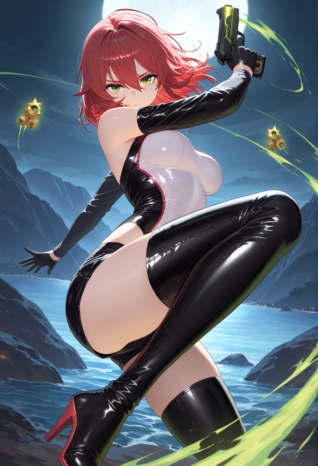 1girl, 18 year old female, Gudako, Fate Grand/Order, anime style, ultra realistic, high detail, sexy pose, sexy, beautiful, exposed skin, slender, exposed breast, breast, nipples, nude, nudity, moon, stars, absurdres, high res, ultrasharp, 8K, UHD, retina, masterpiece, accurate, anatomically correct, perfect anatomy, textured skin, super detail, high details, high quality, award winning, best quality, high res, looking at viewer, detailed eyes, four fingers and one thumb per hand, perfect hands, perfect finger, two arms only, no clothes, revealing