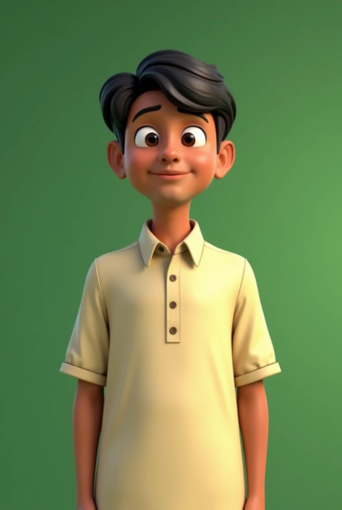 Indian boy 11 years blue colour shirt and black colour ka pant ka saath midil class
3d