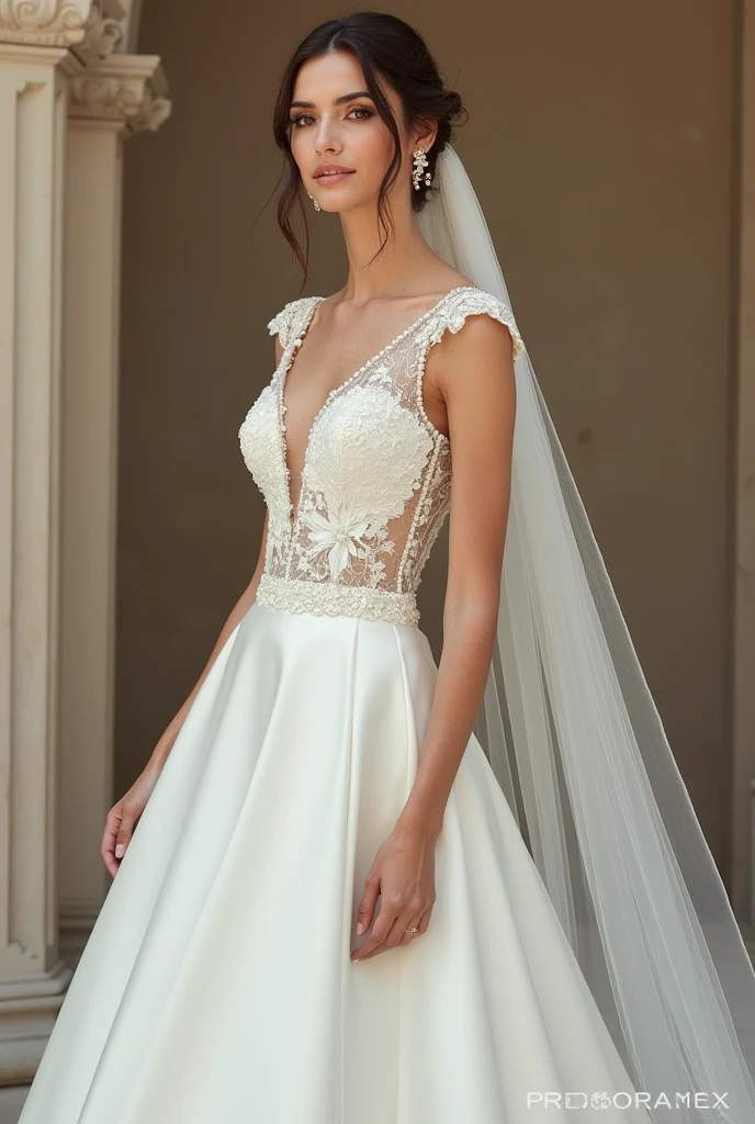 Girl in wedding dress hot and sexy
