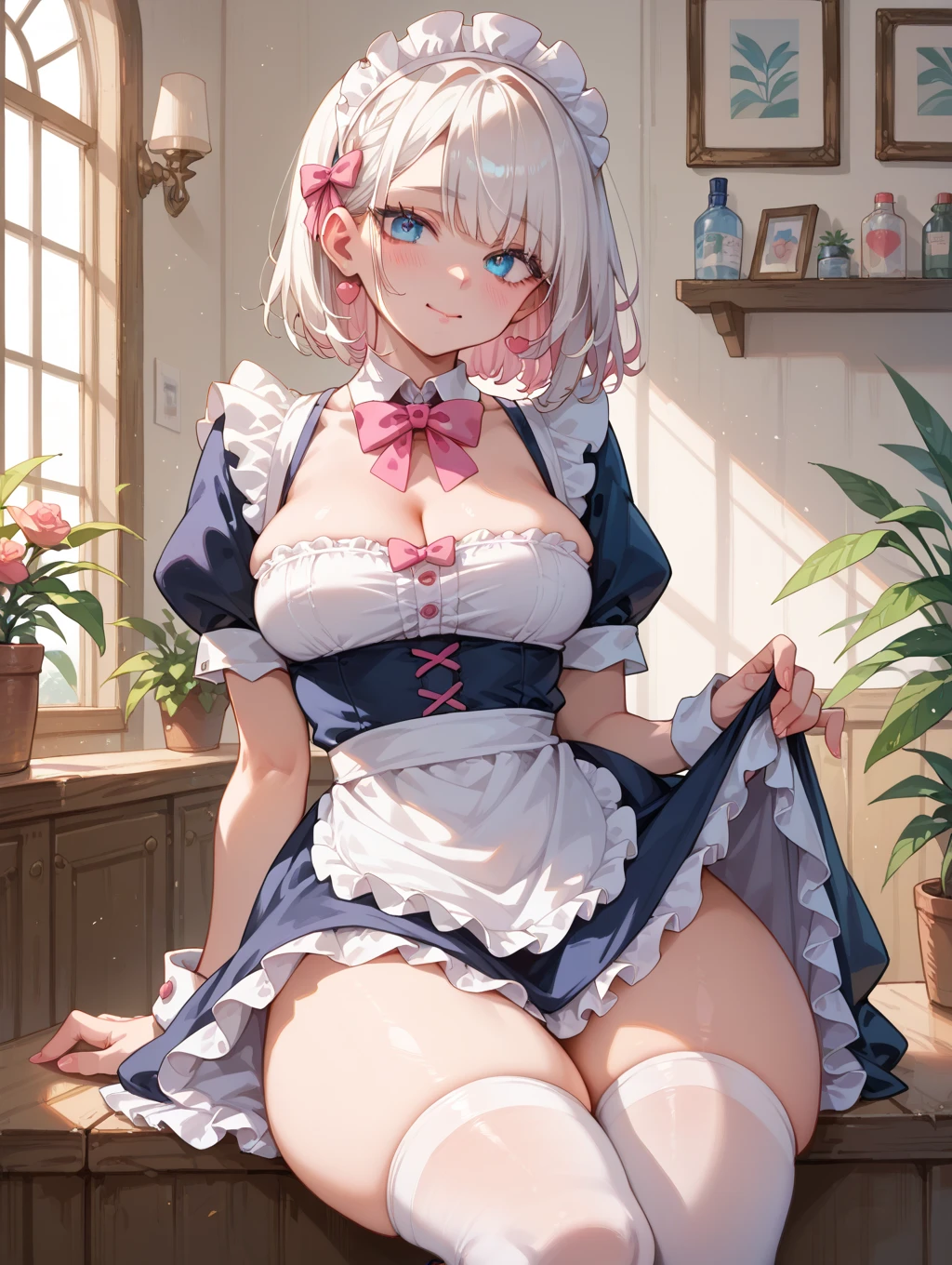 pieces fly、masterpiece、highest quality、Super detailed、High resolution、High resolution、8K portrait、Unity 8k壁紙のHigh resolutionCG、unity 8k wallpaper、cute type little:1.5、upon:1.5、Highly detailed CG unity 8k wallpaper、realistic、real person、cute type little、 portrait photography、shiny skin、High resolution、(16 years old:1.2)、(1 girl)、beautiful clear eyes、very detailed explanation、delicate face、nice lips、slender body、Same with big breasts thin waist、thin legs、(garden:1.6)、1 girl, cute type, perfect face, seriously, (blush:1.5),((There are a lot of people nearby:1.4))Same with big breasts,((miniskirt Maid clothes:1.2)),(((clothing lift:1.5))), (((I have nipples))), Detailed description vagina,show vagina,spread legs,spread ,((cum in vaginas:1.2))、(change:1.2)
