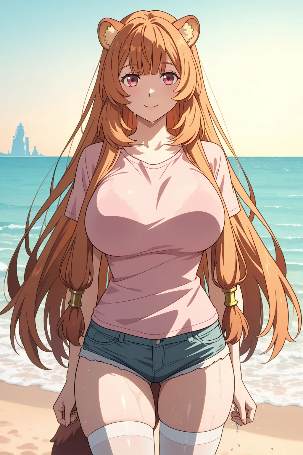 (masterpiece)), ((best quality)), (ultra-detailed), ((kawaii)), cute, (lovely), ((extremely detailed)), 4K, (8K), best quality, (beautiful),(((world-class quality))), extremely detailed, high resolution, (detailed shaded pretty face), full body, teenager, solo, (((gigantic breasts))), (((sagging breasts))), spring_costume, brown sweater, sweater, ribbed_sweater, long_sleeves, white_pants,