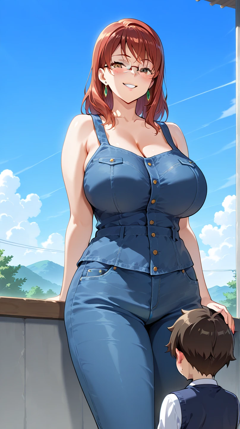 A Rosie the Riveter-inspired pin-up, her outfit and pose echoing the iconic image, set against a backdrop of a 1940s factory, the scene a vibrant, engaging homage to the women who worked on the home front during WWII.