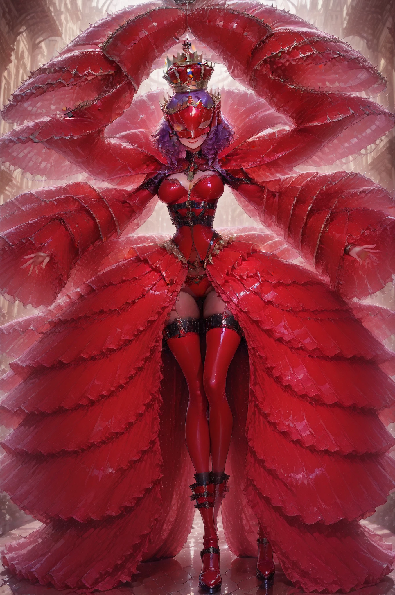a portrait of  an exotic, elegant beautiful mecha woman eating an epic, (legendary strawberry: 1.3) in cocktail party , ((full body: 1.5)), ((anatomically correct: 1.5)), (ultra detailed face: 1.2), dynamic eye color, glowing eyes, dynamic hair color, dynamic hair style dynamic skin complexion, wearing 1960's glamour intricate dress, high. fashion dress, dynamic color dress , wearing high heels, cocktail party background, vibrant, Ultra-high resolution, High Contrast, (masterpiece:1.5), highest quality, Best aesthetics), best details, best quality, highres, 16k, (ultra detailed: 1.5), masterpiece, best quality, (extremely detailed) RAW, (ultra details, Masterpiece, best quality), Hyperrealism style, MechanicusStyleAI, 