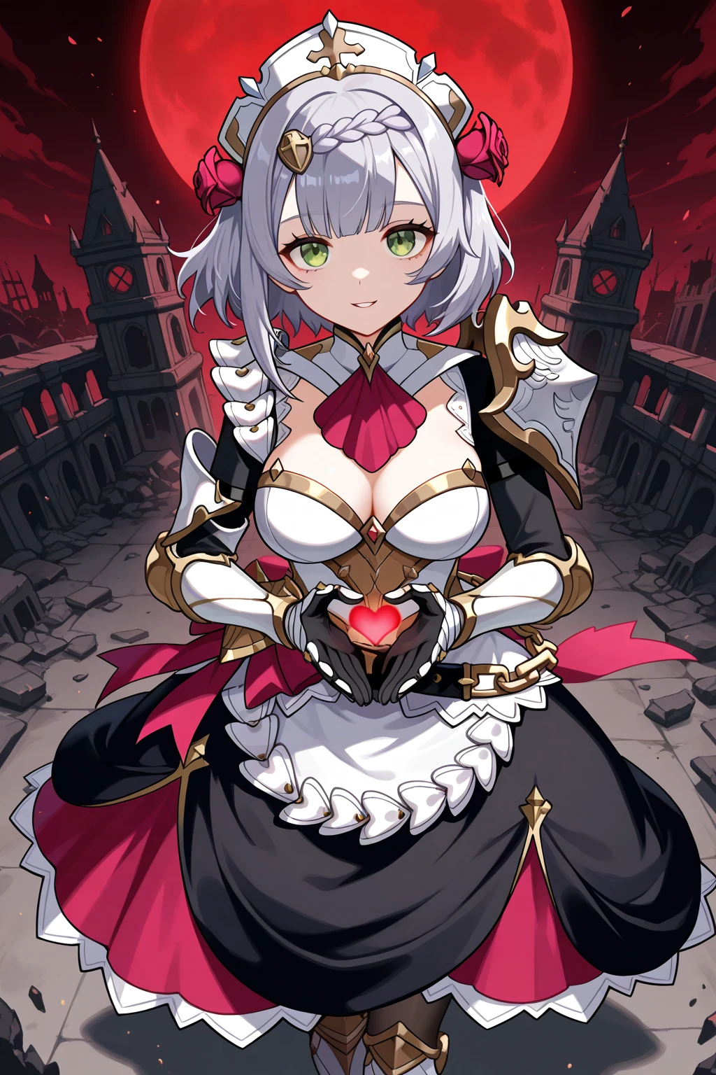 Very beautiful woman、Slender women、(Detailed face)、Realistic Skin、((Knight of Fire)), (((Red Armor:1.25)))、((((Black armor with very fine and intricate decoration))))、((Delicate photo)),(Girl Astepeace RAW Photo Details:1.25), (highest quality:1.6), (超A high resolution:1.5), (Realistic:1.75), 8K resolution, Canon EOS R5, 50mm, Absurd, Ultra-detailed,Cinema Lighting,Battlefields of Medieval Europe、((battle))、RPG World、Final Fantasy、(((Embellished skirt)))、Thigh-high socks、Shin Guards、night、、Get six-pack、Torn Cloak、Beautiful Armor、(((Giant Sword)))、In combat、The wind is blowing、(((Inferno filling the entire area)))、(((Leading a large group of red knights)))、(((Knight Commander)))、Armor with a Phoenix motif、Old scar on right cheek:1.2、((Fire blaze))、(((Battle Scene)))
