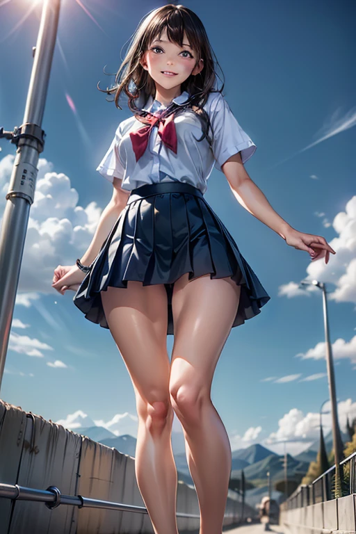 schoolgirls,Superskirt,White silk pantyhose,