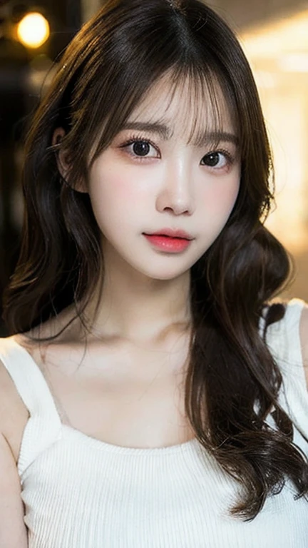 In detail, High resolution, high quality、Perfect dynamic composition, Beautiful fine details,ponytail,Natural color lip,Kamimei、20-year-old girl、1 person、Clear Skin、Shiny Hair、Tabletop, 最high quality, figure, Super detailed, In detail, High resolution, 8k、The correct state of the human body、Random pose、Sculpture model pose,Hair dancing in the wind、underwear,Hair length,big ,hugeな胸の谷間, ピンクのレースのunderwear,Bold sexy pose,huge 、Close-up of face、Positive