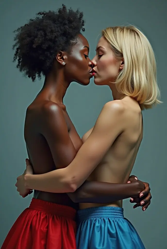  2 two Nude girl, sexy , full body , 3 fingers , Ginger dark skin, oiled body, blessing body, round shaped small breasts, 8k ultra quality,  porn filming scene 