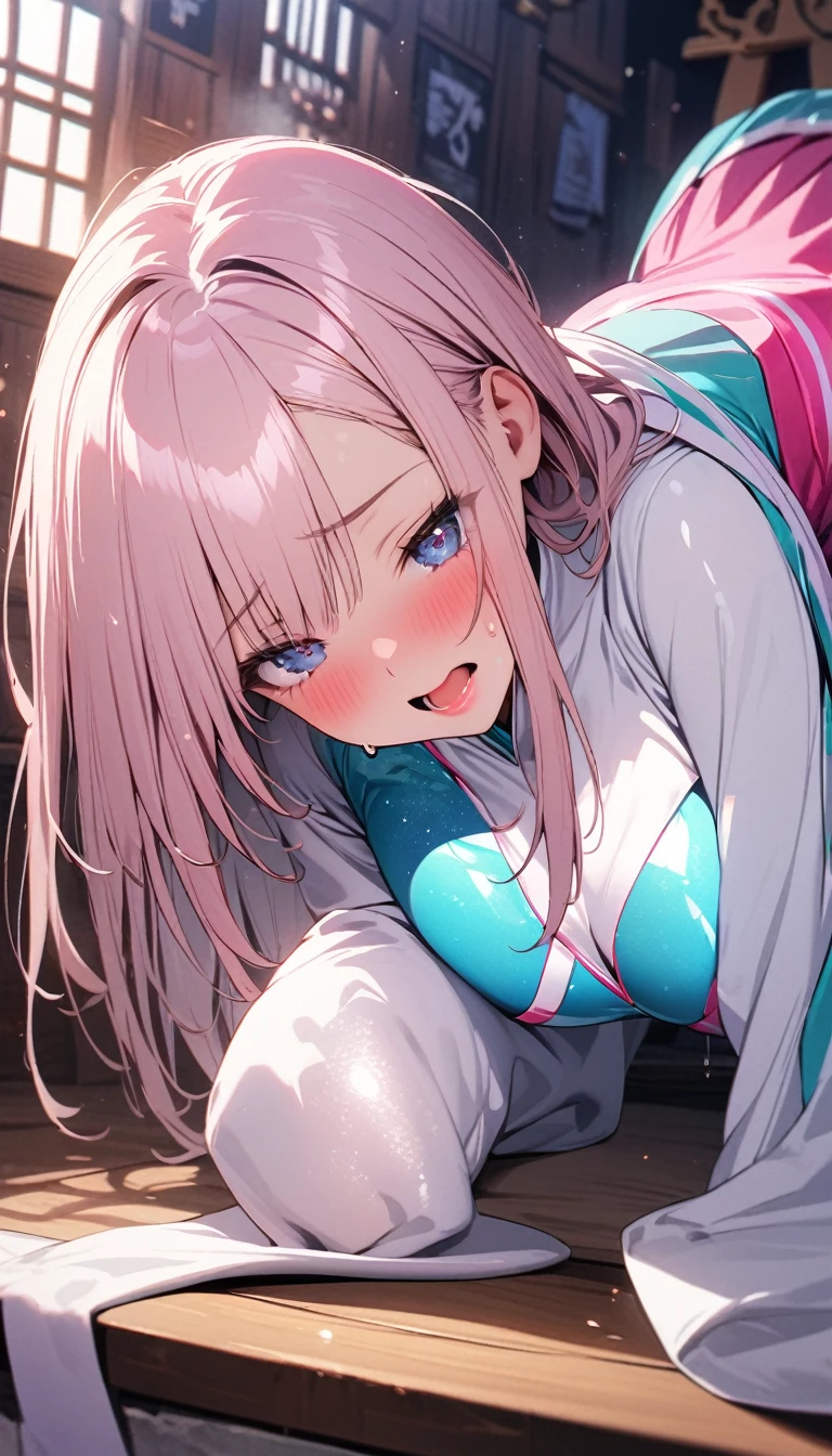 other's hand is put into girl's underwear,plug suit,nipple,see-through plug suit,blush,semen,bukkake,put one's hand inside girl's panties,girl being touched