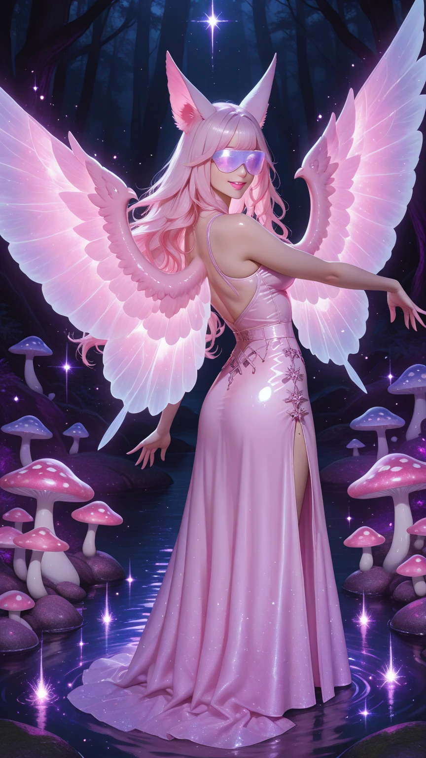 eleven (Komi-san-Elsa frozen Disney tinkerbell Disney mezclando modelos .) (ultra FUSION of white and pink hair) Highly detailed CG unity 8K wallpaper, style photo, complex, high détail, dramatic, highest quality film still image, very detailled, work of art, best qualityer, design of character, Elsa, Elsa from Frozen,