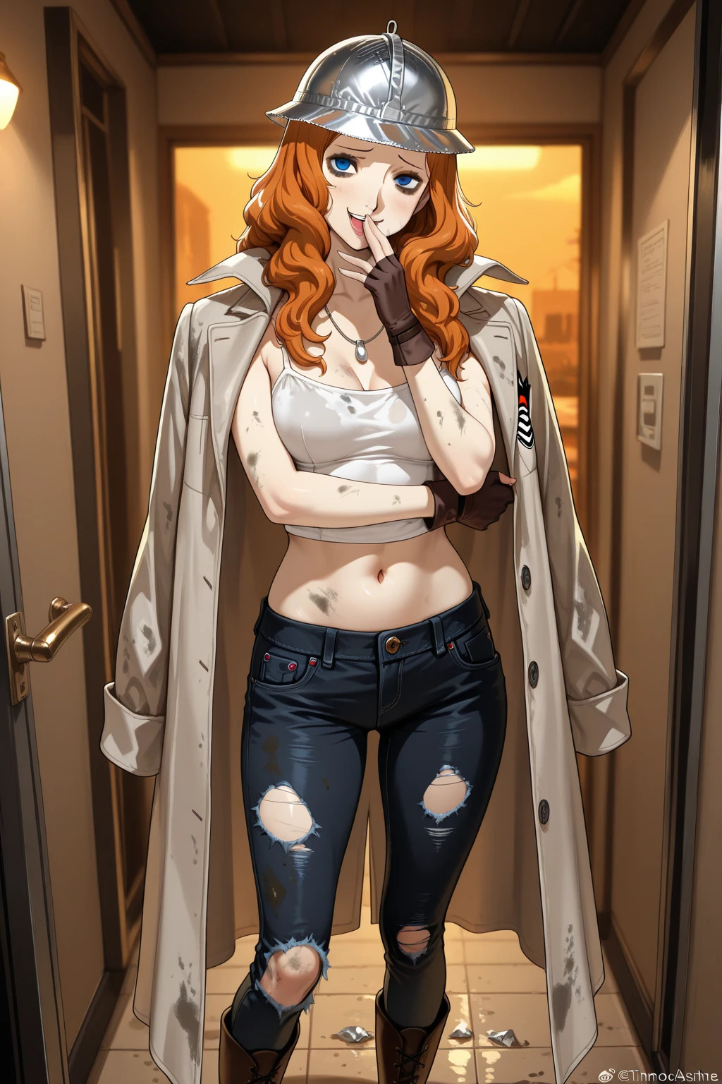 momomi, medium breast,
mall, shopping center,indoors, blush, lipstick, jewelry, earrings, Hot girl, baddie, mean girl, sensual, attractive, masterpiece,high quality,4k, bare shoulder,belly,crop top,holding
pistol,cleavage,, unbuttoned shirt, knot ,smile, open mouth, (nsfw) not safe for work, evil expression, exposed belly, exposed navel,
exposed midriff, exposed lower belly, crop top overhang, underboob,jacket, unbuttoned jeans , low
rise black jeans, Low rise jeans, Low rise jeans with open fly