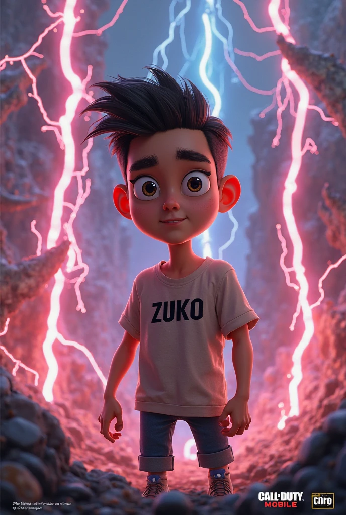 
Tushar Text with neon lights and young boy 
with nice looking standing down of Tushar letter with big wings looks like Anime 